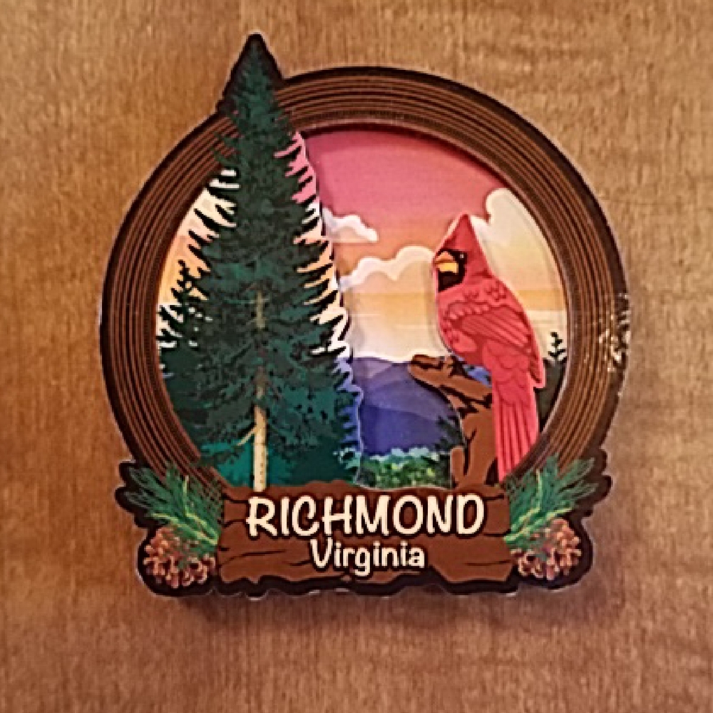 Richmond Virginia Cardinal Magnet